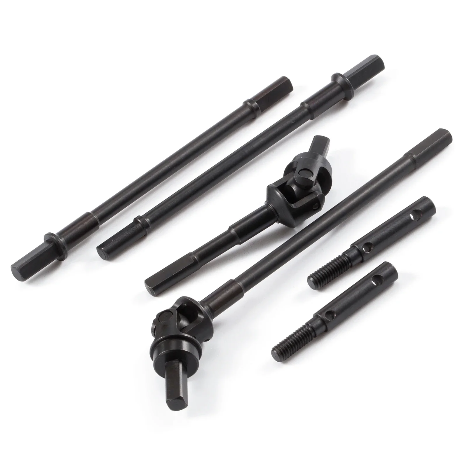 Heat Treated Steel AR45 Portal Front U-Joint Axle Shafts VDI Set Rear Straight Shaft Stub Shafts for Axial SCX10 III Replacement