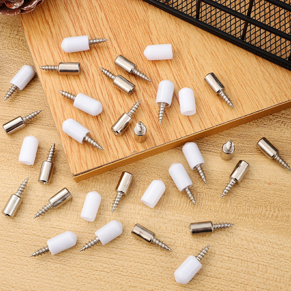 

20pcs Rubber Sleeve Antislip Truss Head Partition Screws Self-Tapping Laminate Support Wardrobe Cabinet niture Durable Sheet