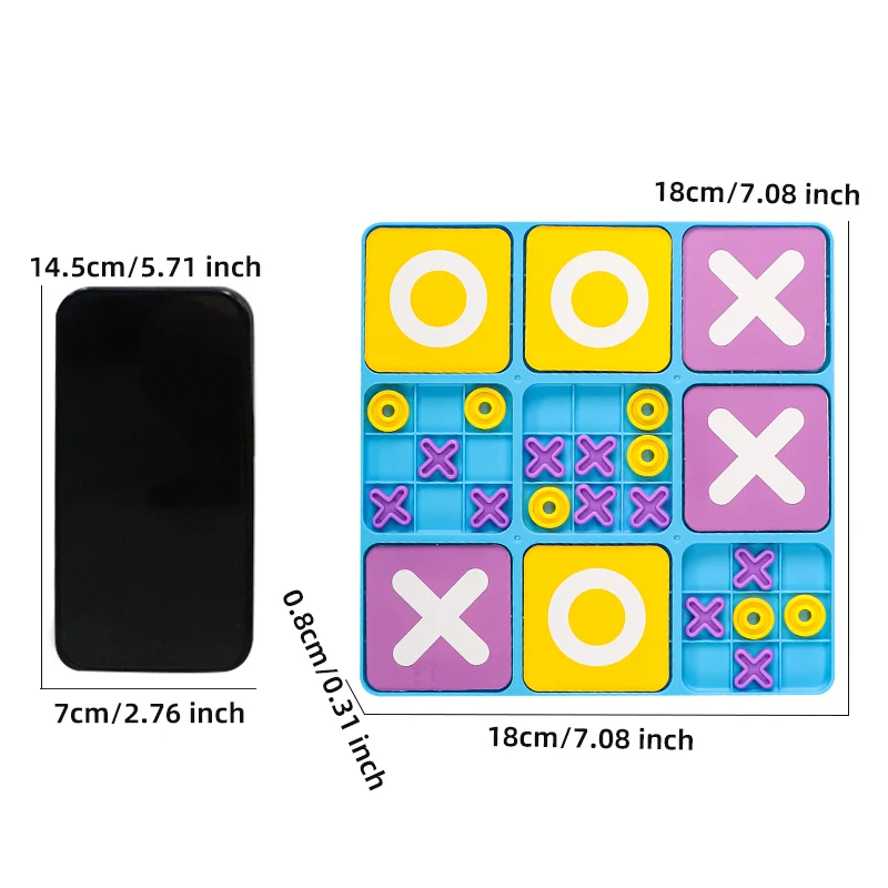 Colorful Battle Xo Tic-Tac-Toe, a Logical Thinking Training Board Game, Suitable for Family Gatherings, Parent-Child Interactive Tabletop Game, Birthday Gift, Christmas, Halloween view 6