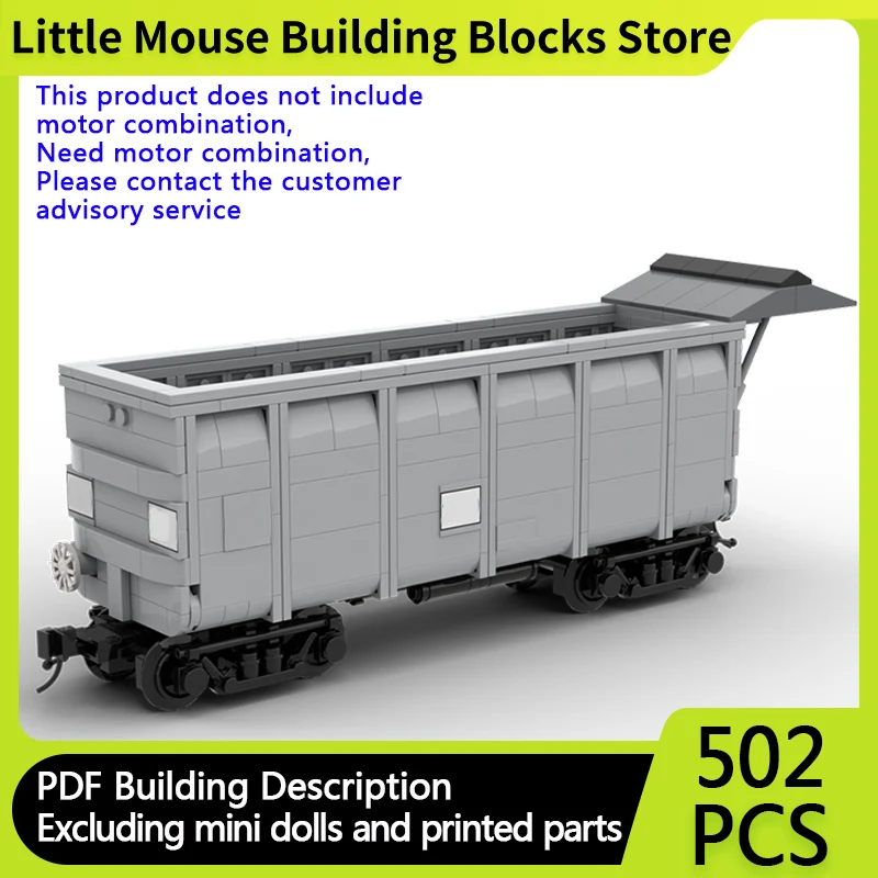 City Car Model MOC Building Bricks 40-Ton Hopper Freight Car Modular Technology Gifts Holiday Assemble Toys Suit Display