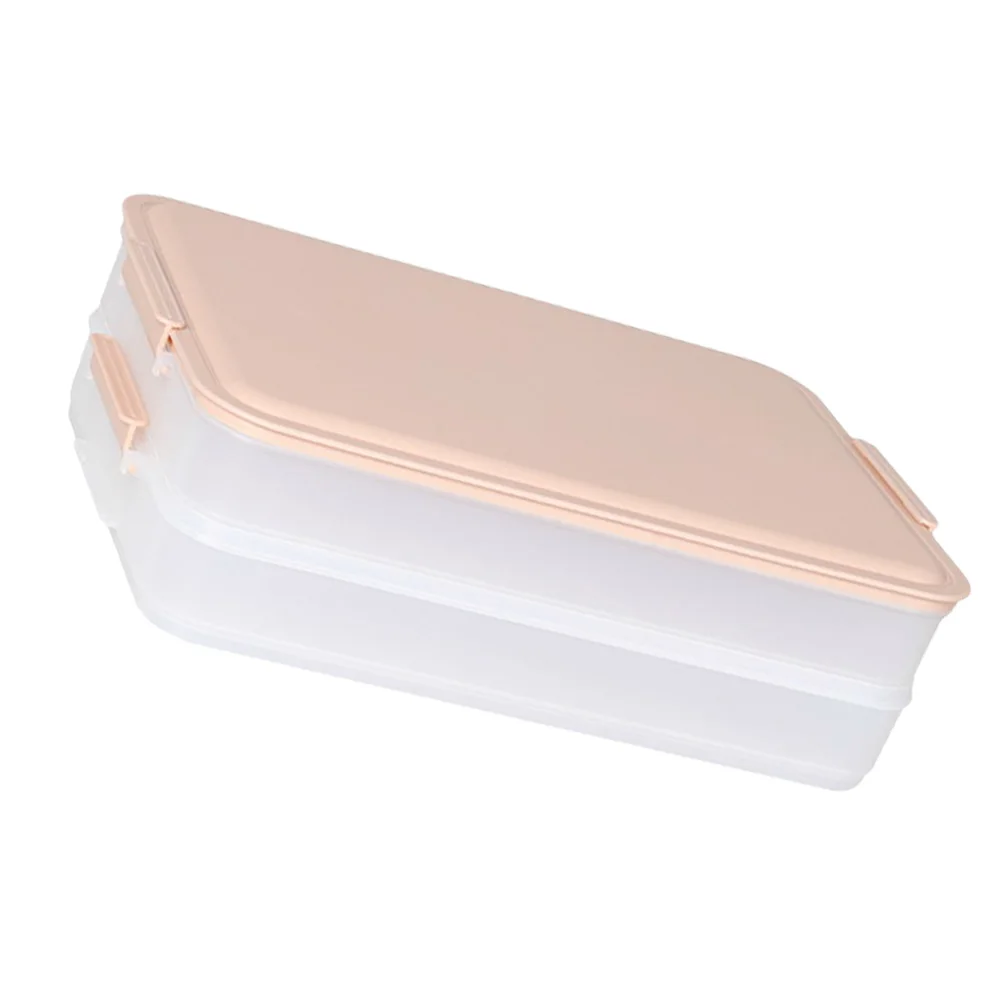

1 pc 【】Fresh Food Storage Boxes Household Waterproof Preservation Container With Lid Multi-Layer Sealed Dumpling Box Large