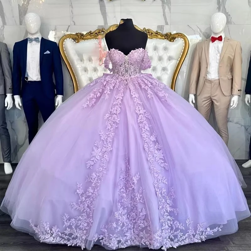 Exquisite Prom Dresses Organza With Embroidery Ball Gown Sweetheart Boat Neck Sleeveless Evening Dress Customized Lace Robe Chic