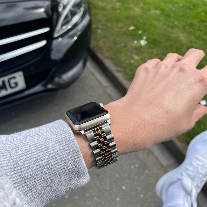 Stainless Steel Strap for Apple Watch Band 45mm 41mm Ultra 49mm 44mm 40mm 42mm 38mm Metal Wristband IWatch Series 9 8 7 SE 6 5 4 image 5