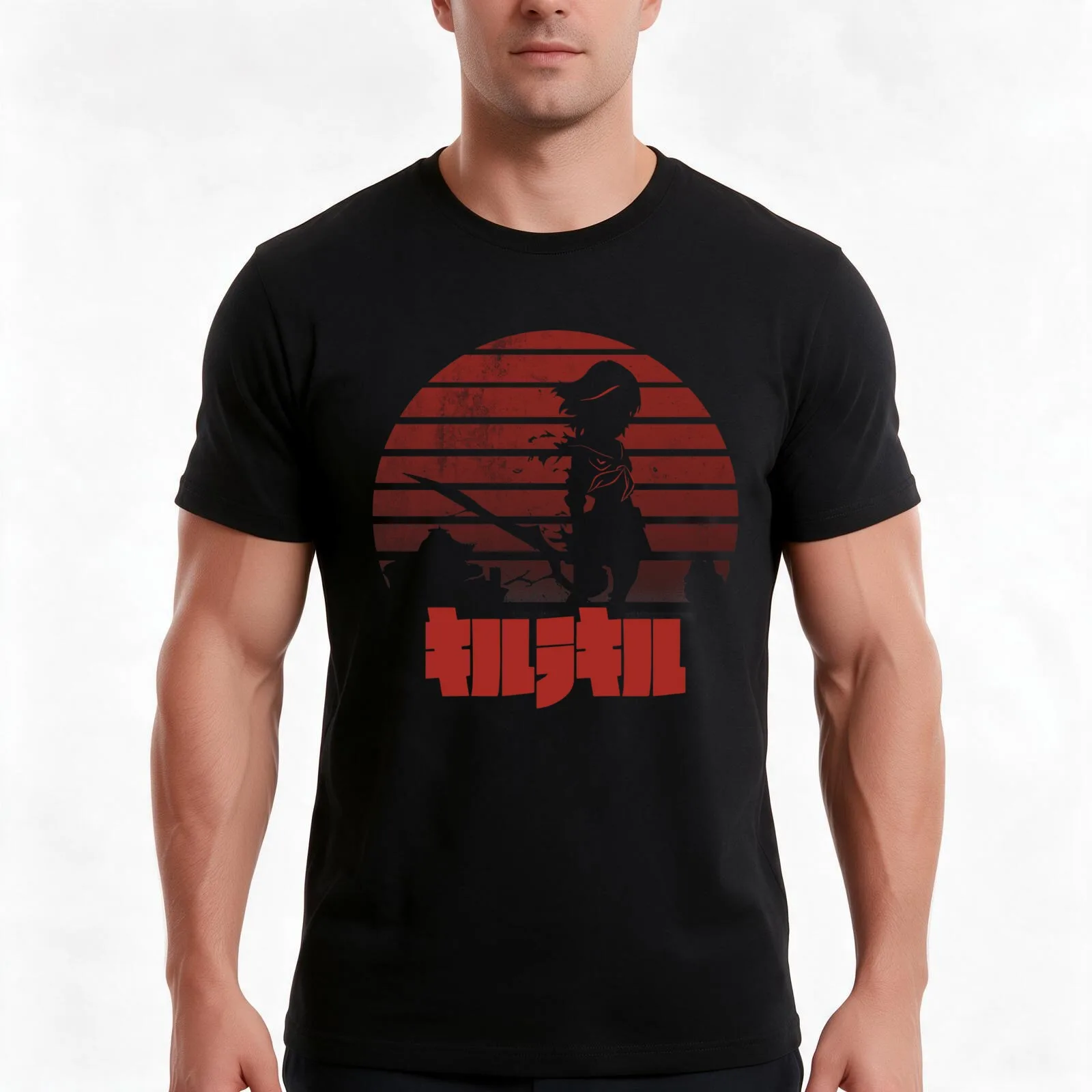 Japanese Kill La Kill Manga Love MATOI RYUKO T-Shirt, Summer Casual Cotton Tee, Oversized Streetwear Tops, Vintage Graphic Print