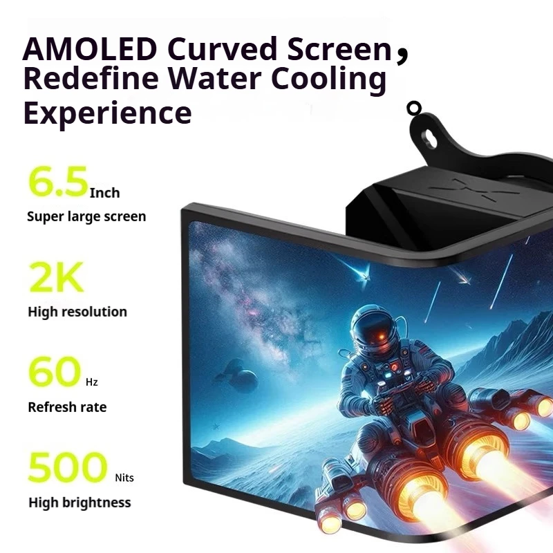 TRYX SE360 240 Water-Cooled Radiator Argb 6.5-Inch 2k Curved Screen Naked Eye 3d Built-In Storage Desktop Host Aio Water Cooler