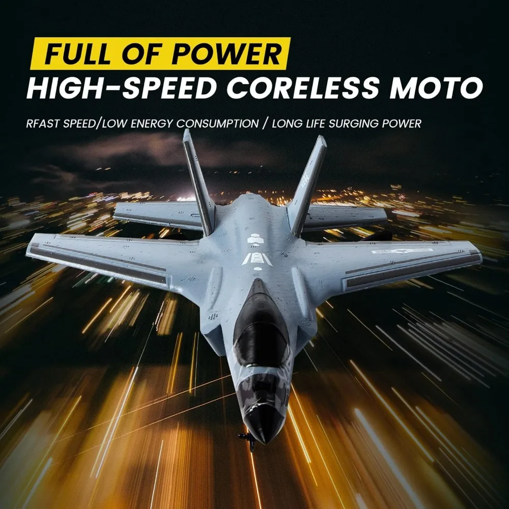 Avión RC F-35 listo para volar, aviones de control remoto de 2 canales de 2,4 GHz para niños y adultos