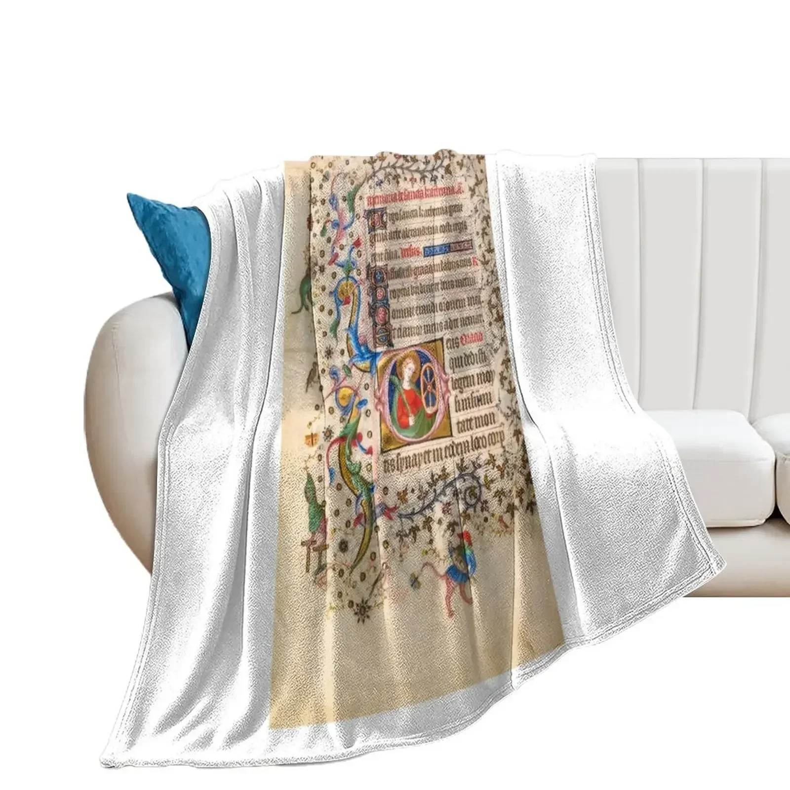 

Luminous Book of Hours Throw Blanket Blankets For Baby Decoratives Blankets