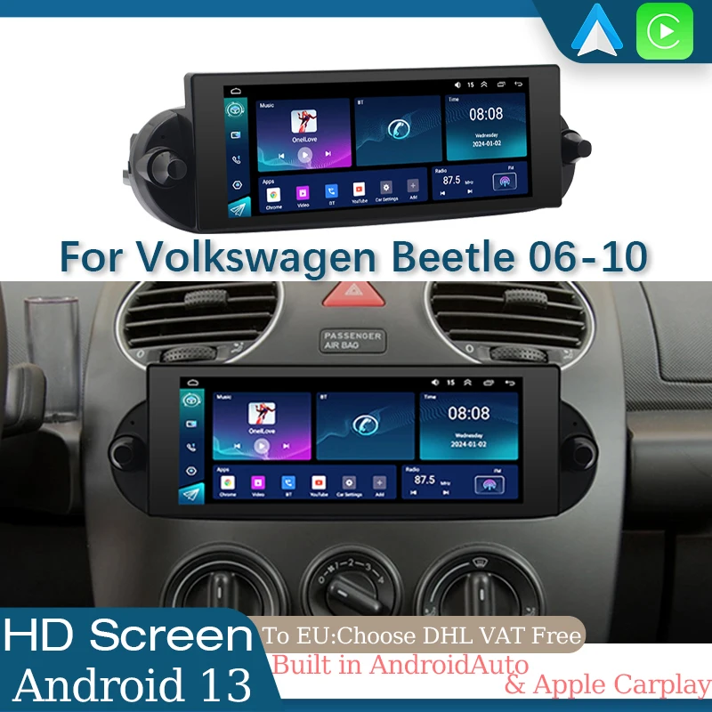 Car Dvd Player Android Navigation Radio Player For Volkswagen Beetle 06 - 10 Carplay Auto Car Multimedia Video 4G WIFI