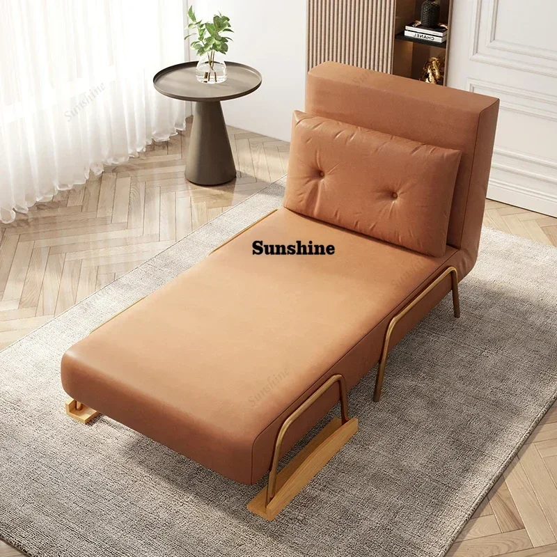 Nordic folding sofa bed dual-use single small apartment office lunch break nap folding bed technology cloth sofa chair  FT