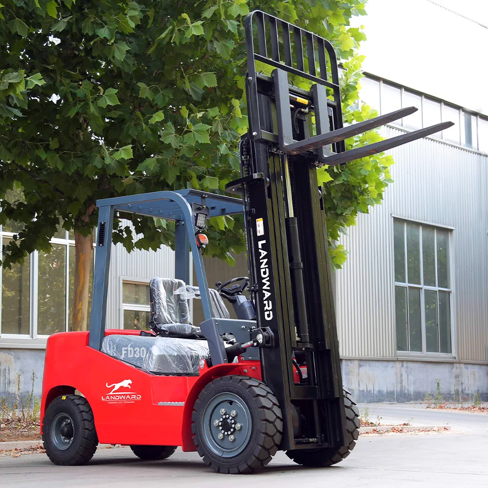 Warehouse Stacking Forklift China 4 Wheel Drive Counterbalanced Forklift Hot Sale 4 Ton Hydraulic Diesel Forklift EPA Customized