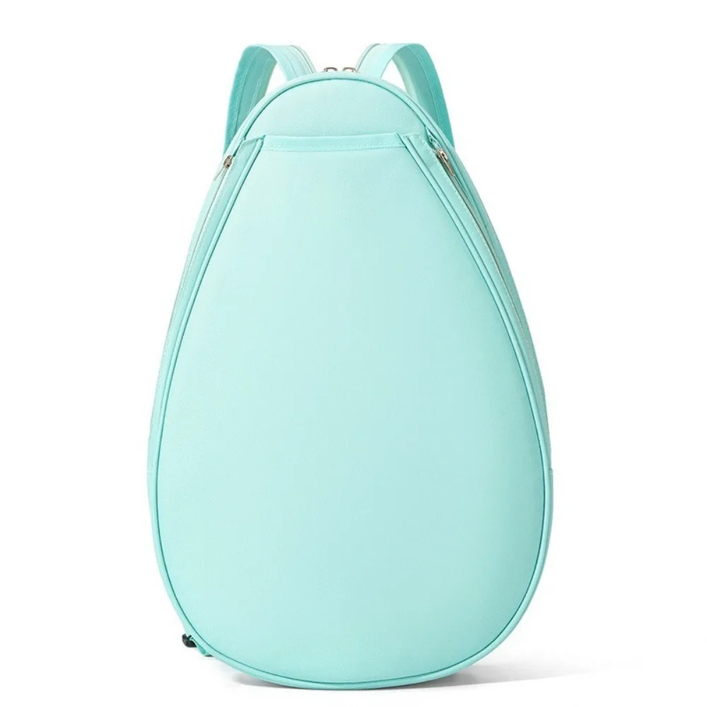 Large Capacity Tennis Backpack Waterproof Zipper Closure Pickleball Backpack Lightweight Solid Color Racquet Bag