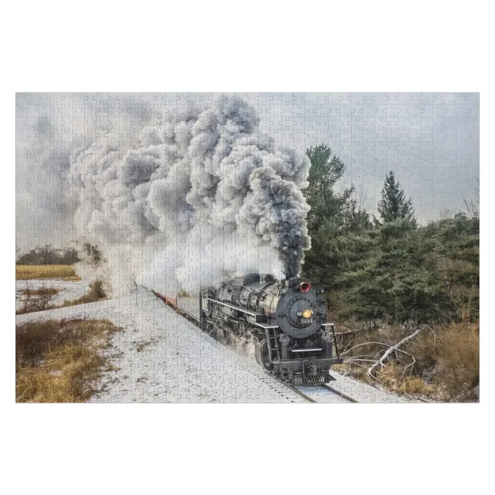 Winter Train Jigsaw Puzzle Custom Child Personalized Baby Object Wooden Name Wood Adults Puzzle