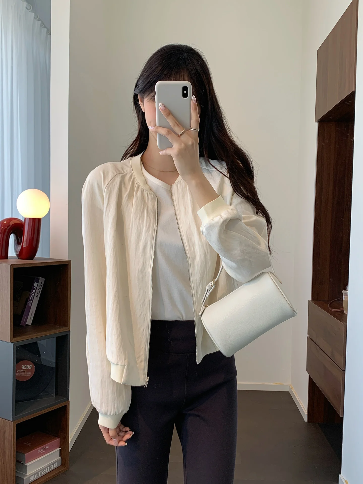 

Lightweight Breathable Rylee Linen Loose Drapey Short Jacket Pilot Jacket Women's Casual Style Slimming Long Sleeve Short Coat