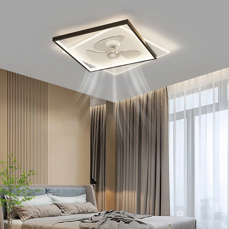 

Bedroom Fan Ceiling Light LED Quiet Eye protection Remote Control Stepless Dimming Restaurant Study Integrated Fan Ceiling Light