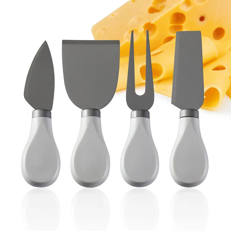 

4pcs Cheese Cutter Set Stainless Steel Cheese Knives Spatula Fork Utensils for Charcuterie Cheese Slicerand Butter Cutter