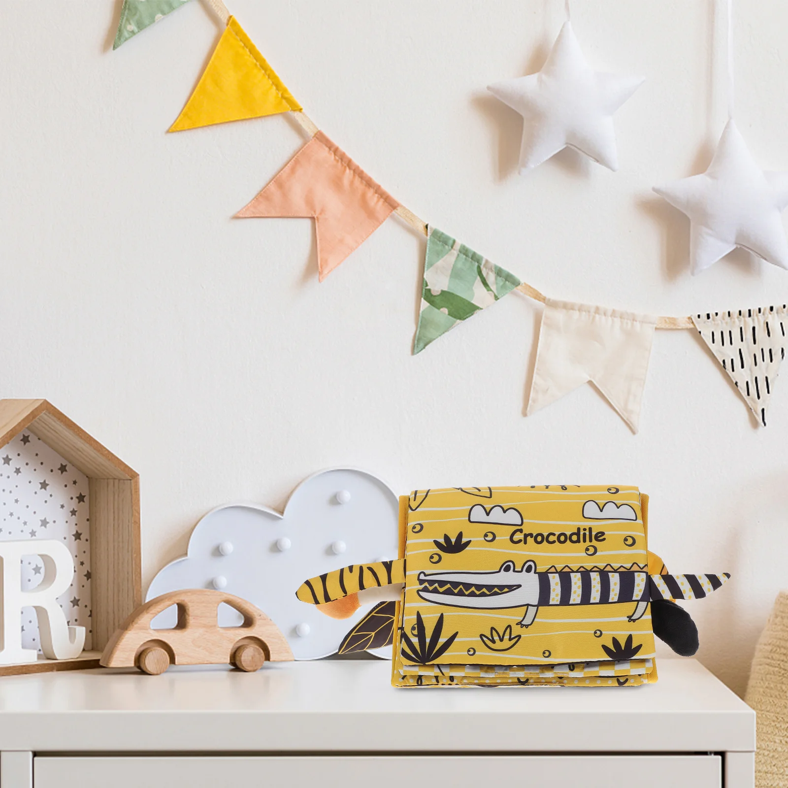 Książeczka materiałowa dla niemowląt z lusterkiem, edukacyjna, rozwijająca zdolności poznawcze, inteligencję, interaktywna zabawa rodzic-dziecko.