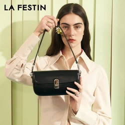 LA FESTIN 2024 New Crossboby Shoulder Messenger Women's bag Underarm Saddle Bag Fashion Denim Shoulder Bag Handbag y2k bag