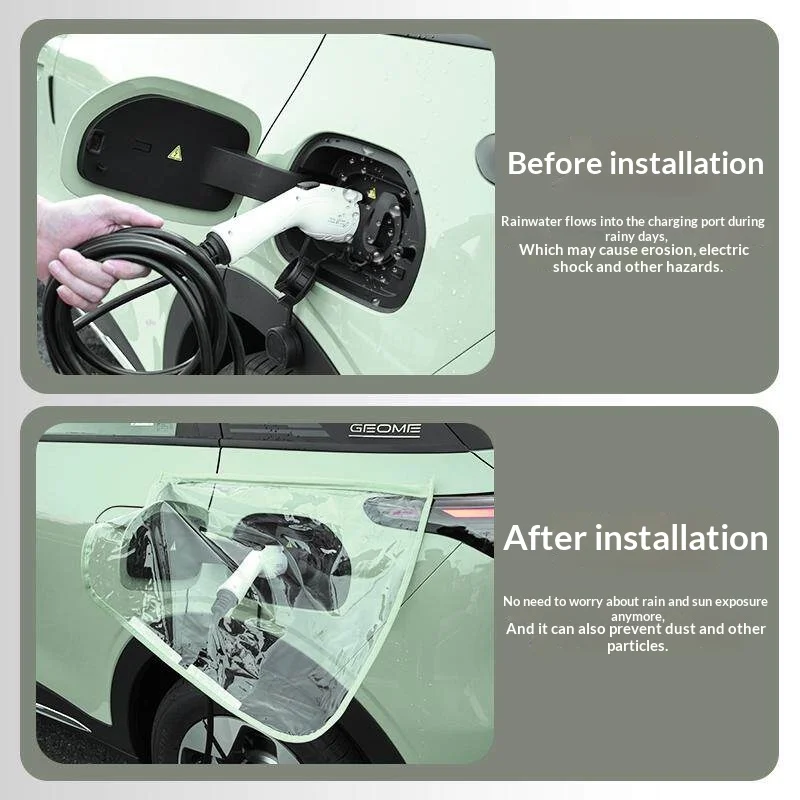 For Geely EX2 Xingyuan E2 Custom EV Charging Port Waterproof Protective Cover Exterior Modification Accessories Rain Cover
