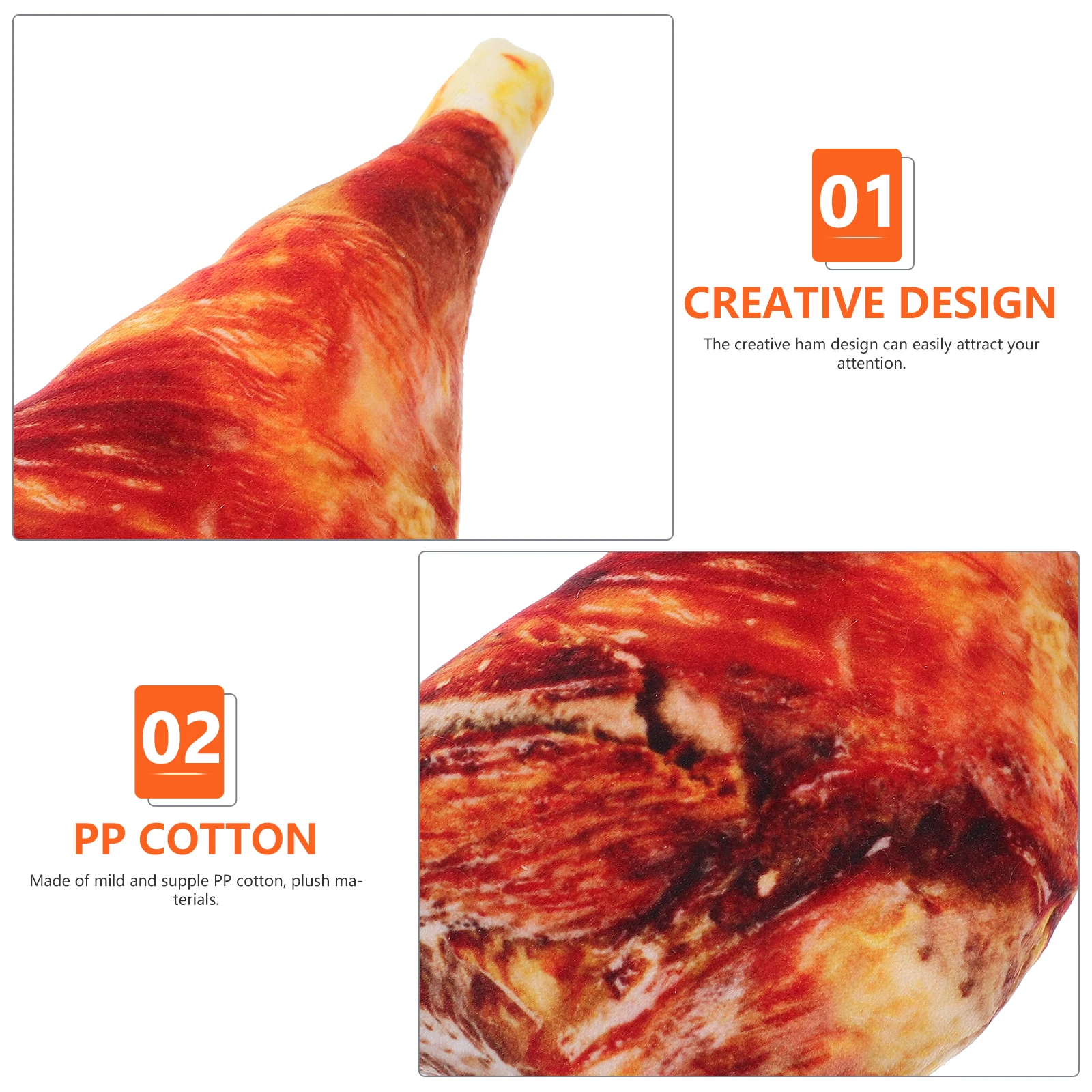 창의적인 로스트 푸드 모양 베개 장식용 인형 소파 쿠션, 독특한 시뮬레이션 힘줄 로스트 비프 쿠션