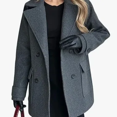 Women's Autumn And Winter Coats2026 New Popular Model, Excellent Temperament, Double-breasted, Loose Coat, Women's Autumn