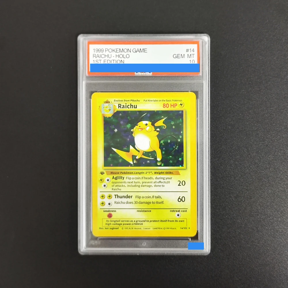 

Прокси-карта 1999 POKEMON GAME 1ST EDITION Raichu Holo # Коллекционная игровая карта 14/102 с аутентификацией и оценкой, класс 10