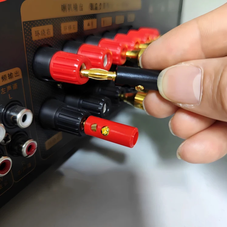 Cltgxdd 10 Stück 4MM Lötfreie Bananenstecker Audiokabel Lautsprecher-Bananenstecker Verstärker-Lautsprecherkabel Audio-Kabelverbindung – Detail 11