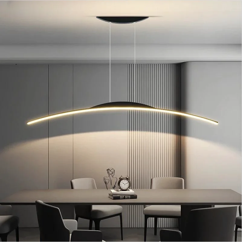 

Ltalian Minimalist Modern Minimalist Work Office Strip Dining Room Table Designer Bar And Restaurant Pendant Light