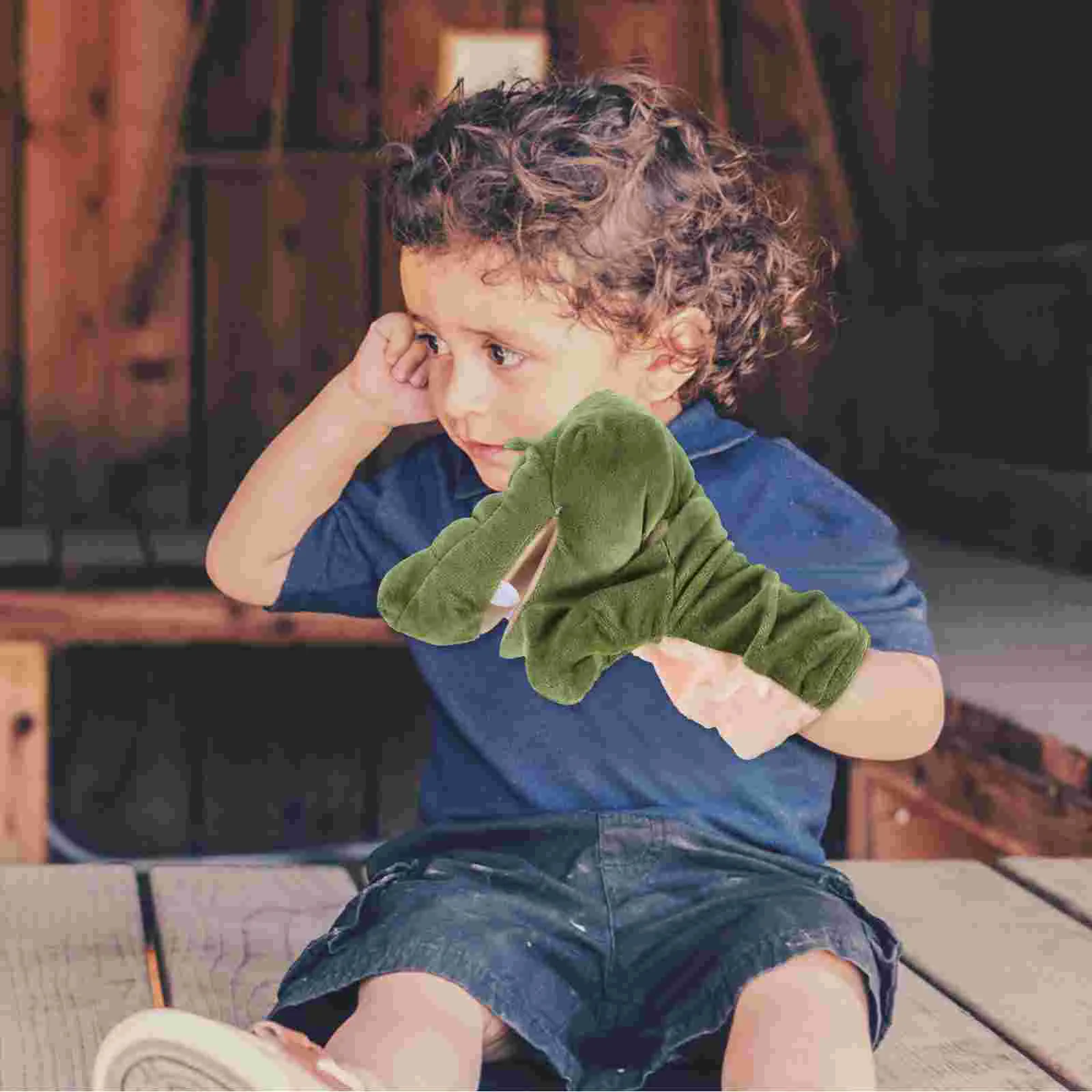 Hand Puppet Early Education Toy Baby Creative Children Animal DIY Gloves Realistic Decorative Plush for Kids Cartoon