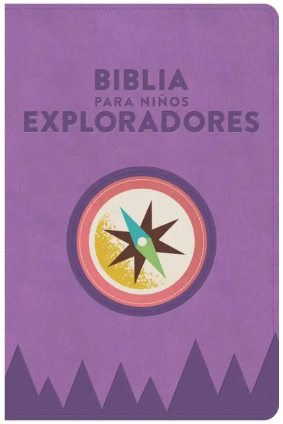 Biblia para Niños Exploradores Rvr 1960 en Lavanda, Simil Piel con Compás - Perfecta para Regalos