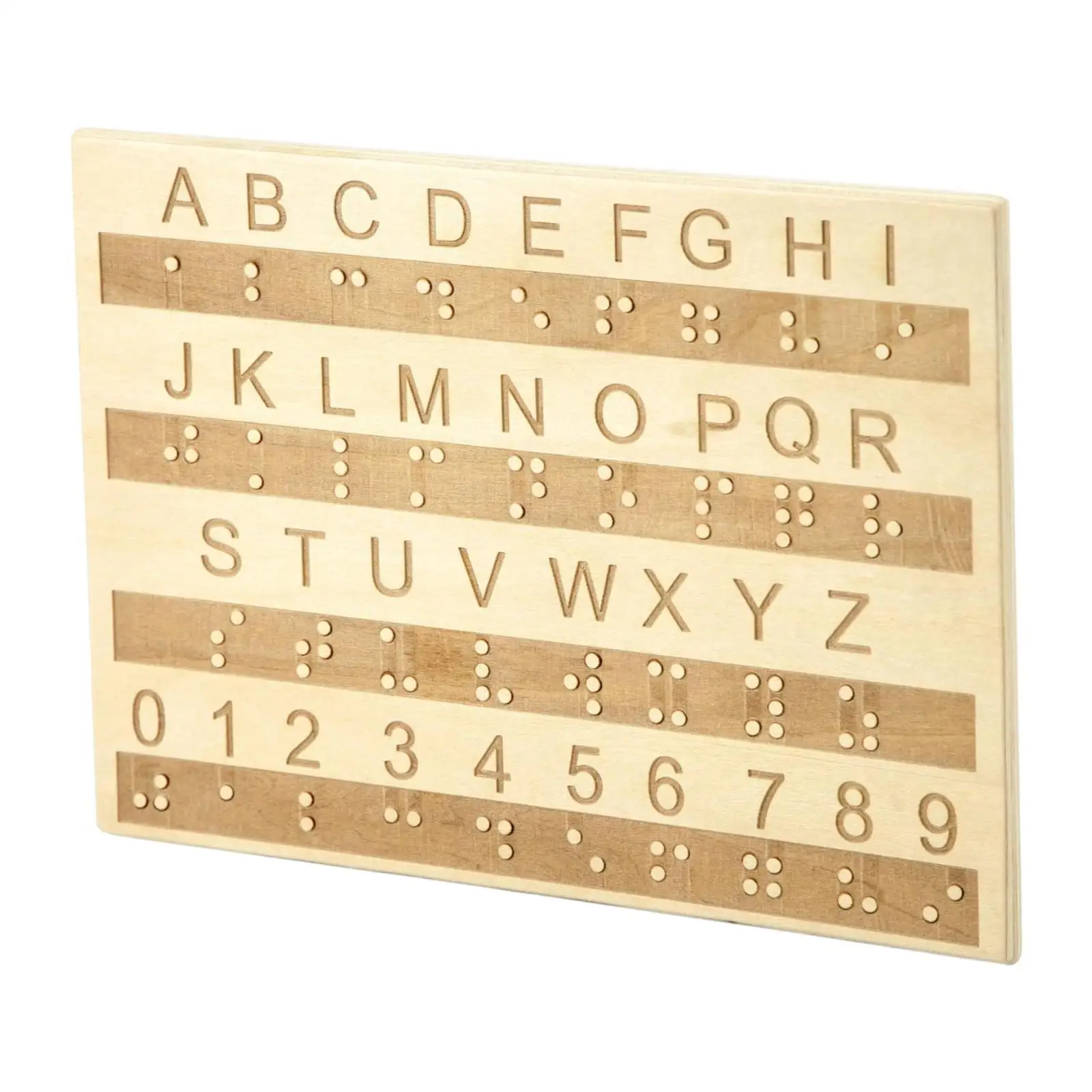 Braille Alphabet Board Strumento educativo Sussidio didattico a base di tocco Scheda di apprendimento portatile con punti rialzati per studenti adulti