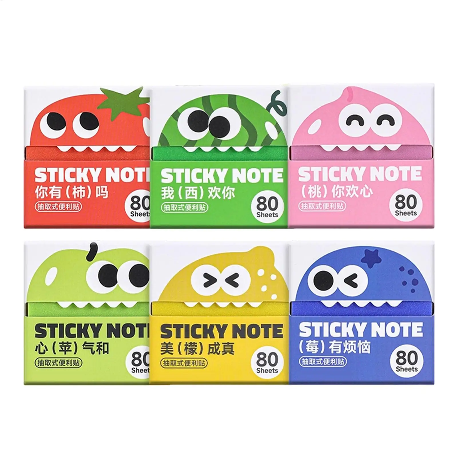 Pull Out Post Sticky Notes Cute Transparent Colorful Reusable Sticky Notes Dispenser Index Tabs for Bible Office School Planning
