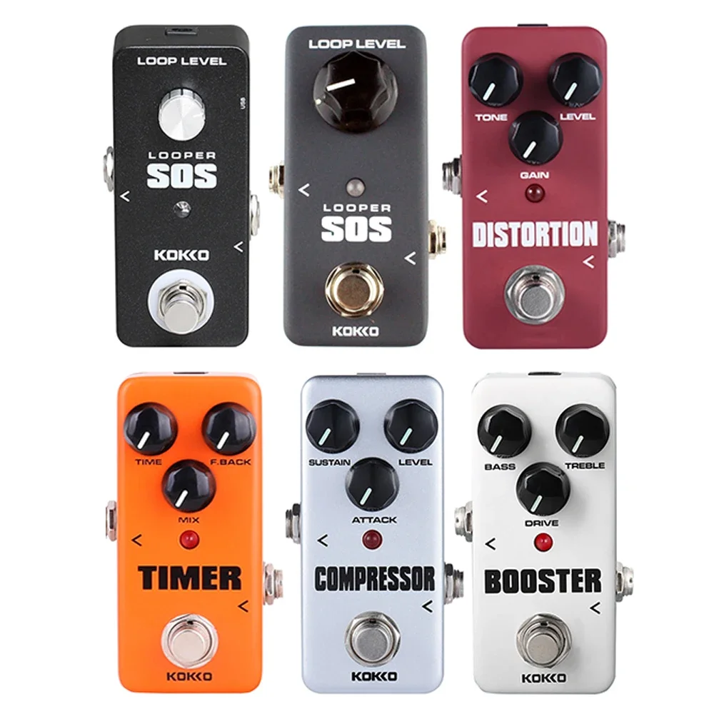 KOKKO Guitar Effect Pedal Compressor/Booster/Distortion/Chorus/Overdrive/Looper/Timer/Wah Electric Guitar Parts & Accessories