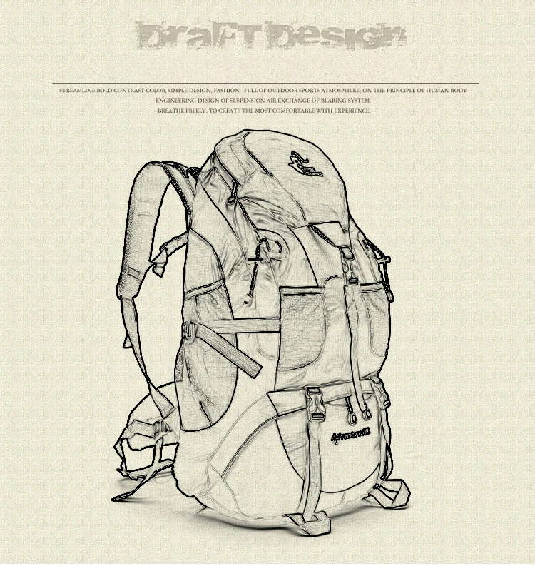 50l Wander-Trekking-Rucksack wasserfester Camping-Tages rucksack Rucksack Outdoor-Männer reisen Trekking-Kletter rucksack Free Knight – Detail 3