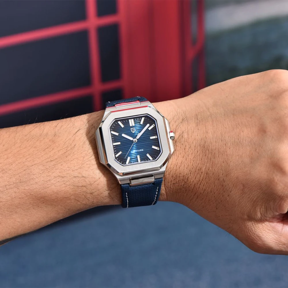 PAGANI DESIGN 2025 New 37MM Square Casual Top brand Men Watch Sapphire Glass Stainless Steel Quartz Watches Relojes hombres Gift