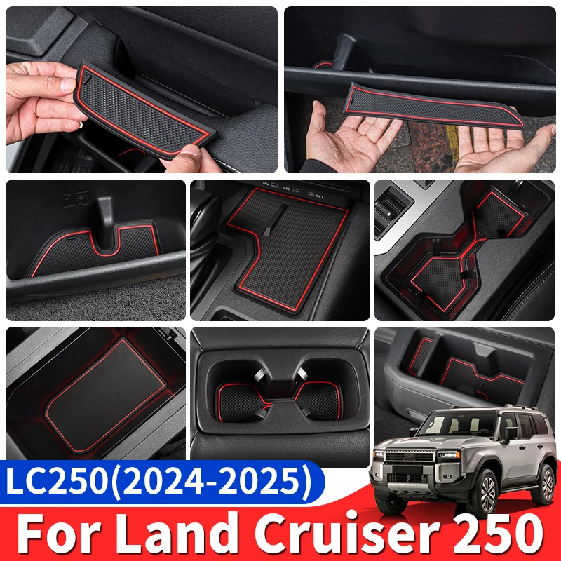 

For Toyota Land Cruiser 250 2024 2025 Prado LC250 1958 First Edition Gate slot mat,Interior Upgraded Accessories Modification