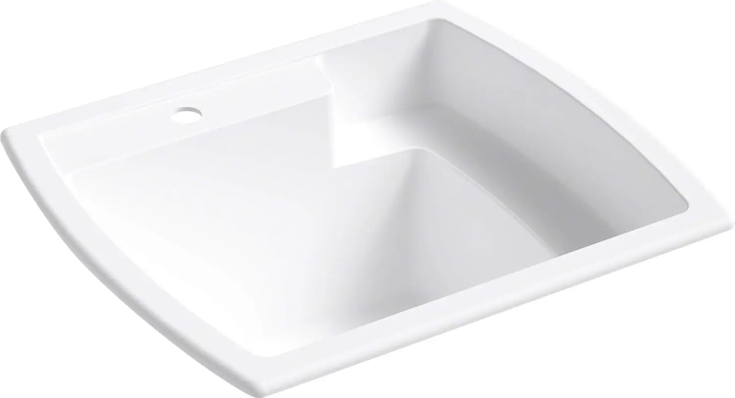 STERLING, a KOHLER Company 995-0 Latitude 25-inch by 22-inch Top-mount Single Bowl Vikrell Utility Sink, White