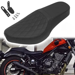 Motorcycle Black Two-Up Seat Front Rear Driver Passenger Seat Double Cushions For Honda Rebel CMX 500 CMX 300 2017-2025