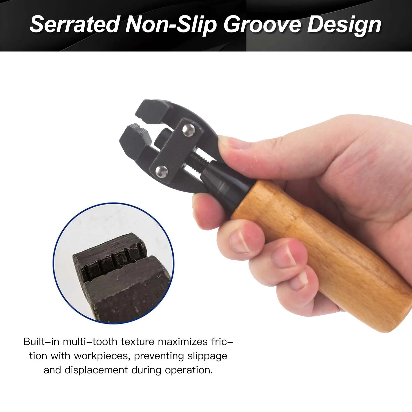 Adjustable 0-12mm Jewelry Clamp Wooden Handle Ring Stone Setting Fixture Micro Engraving Hand Vice Universal Crafting Tool