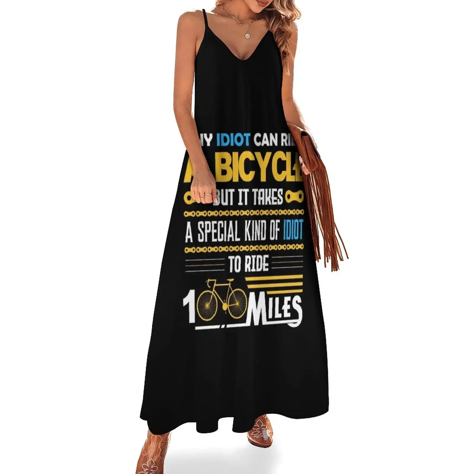 

Any idiot can ride a bicycle but... Sleeveless Dress Dresses gala Dress women party dresses women