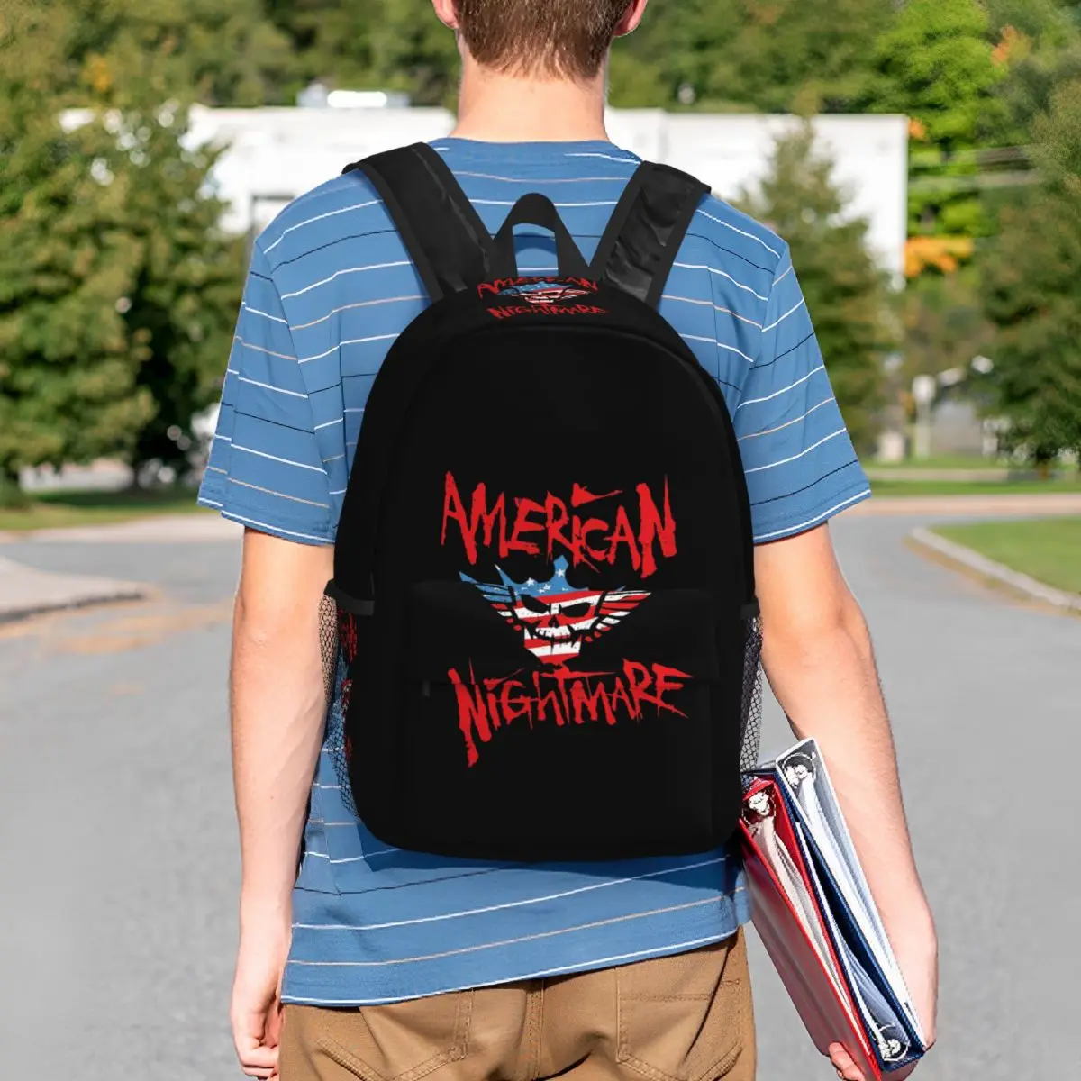 

Cody Rhodes Mes Backpack Student Boys Girls BookBag Children School Bag Computer Shoulder Bags for Men Women