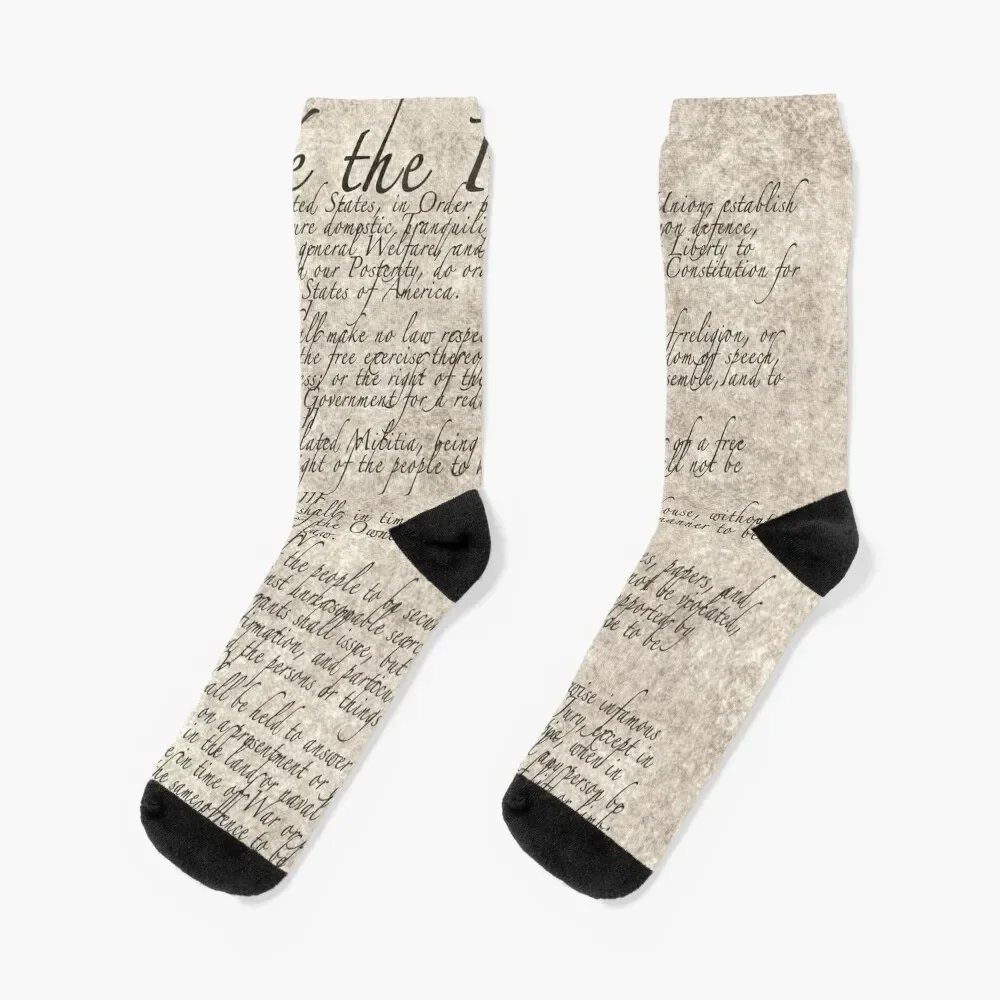 

US Constitution - United States Bill of Rights Socks custom anime Novelties Socks Men Women's