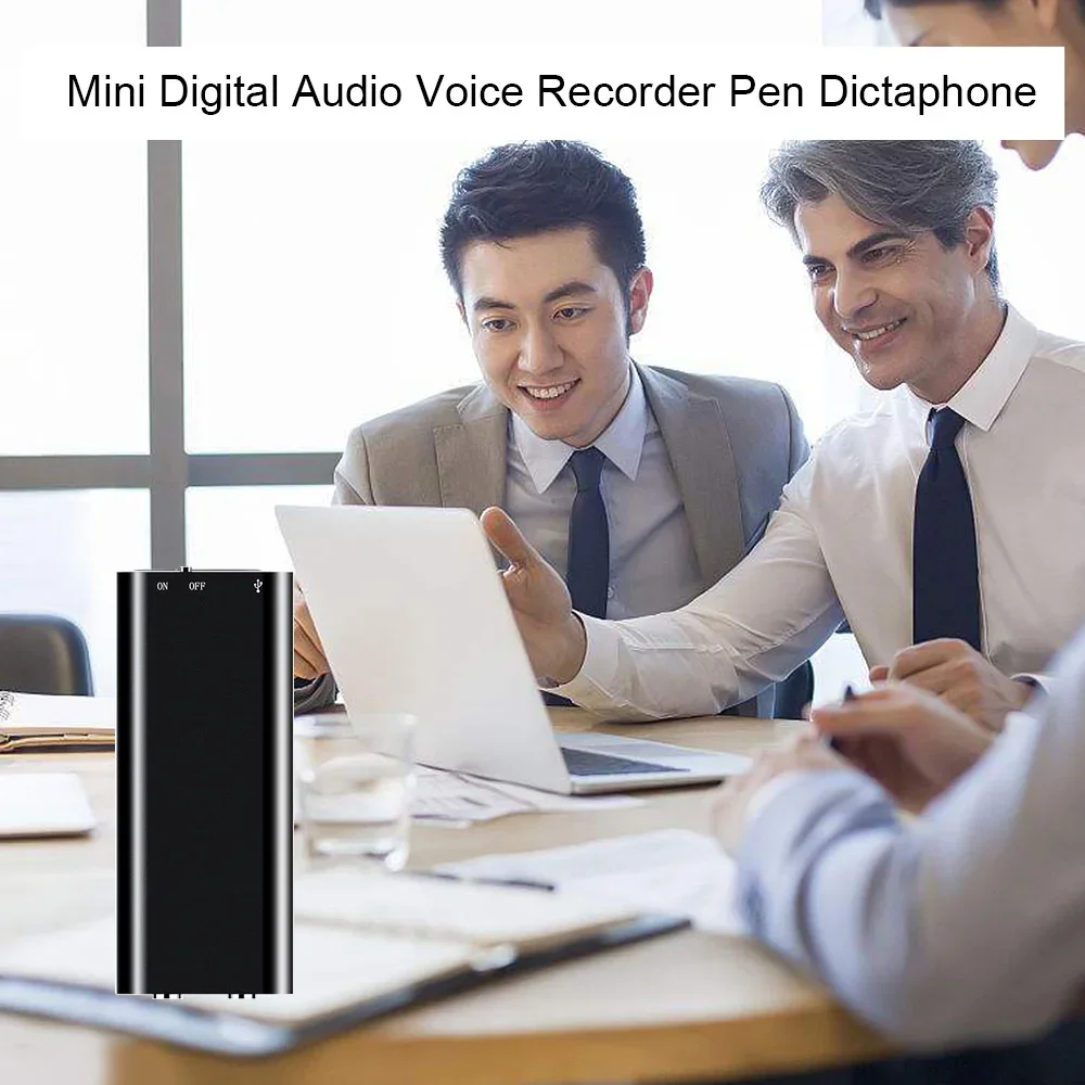 Professional Mini 8GB 16GB 32GB Voice Digital Audio Voice Recorder Mp3 Player 3 in 1 Memory Storage 192Kbps Recording WAV