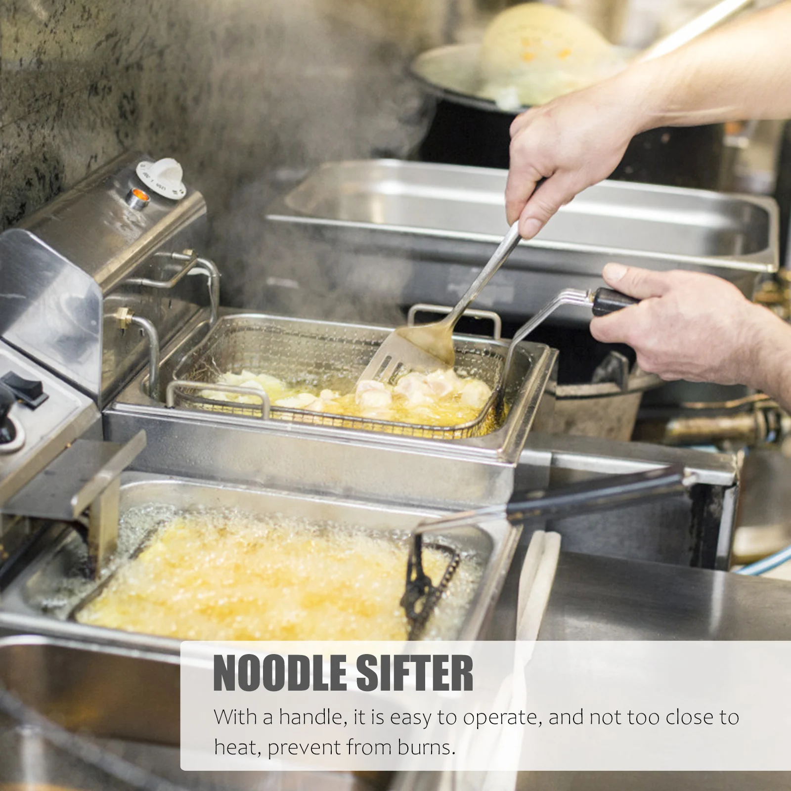 

Stainless Steel Pasta Strainer Foldable Sieve Kitchen Gadget Oil Water Filter Basket Household Noodle Sifter Tool