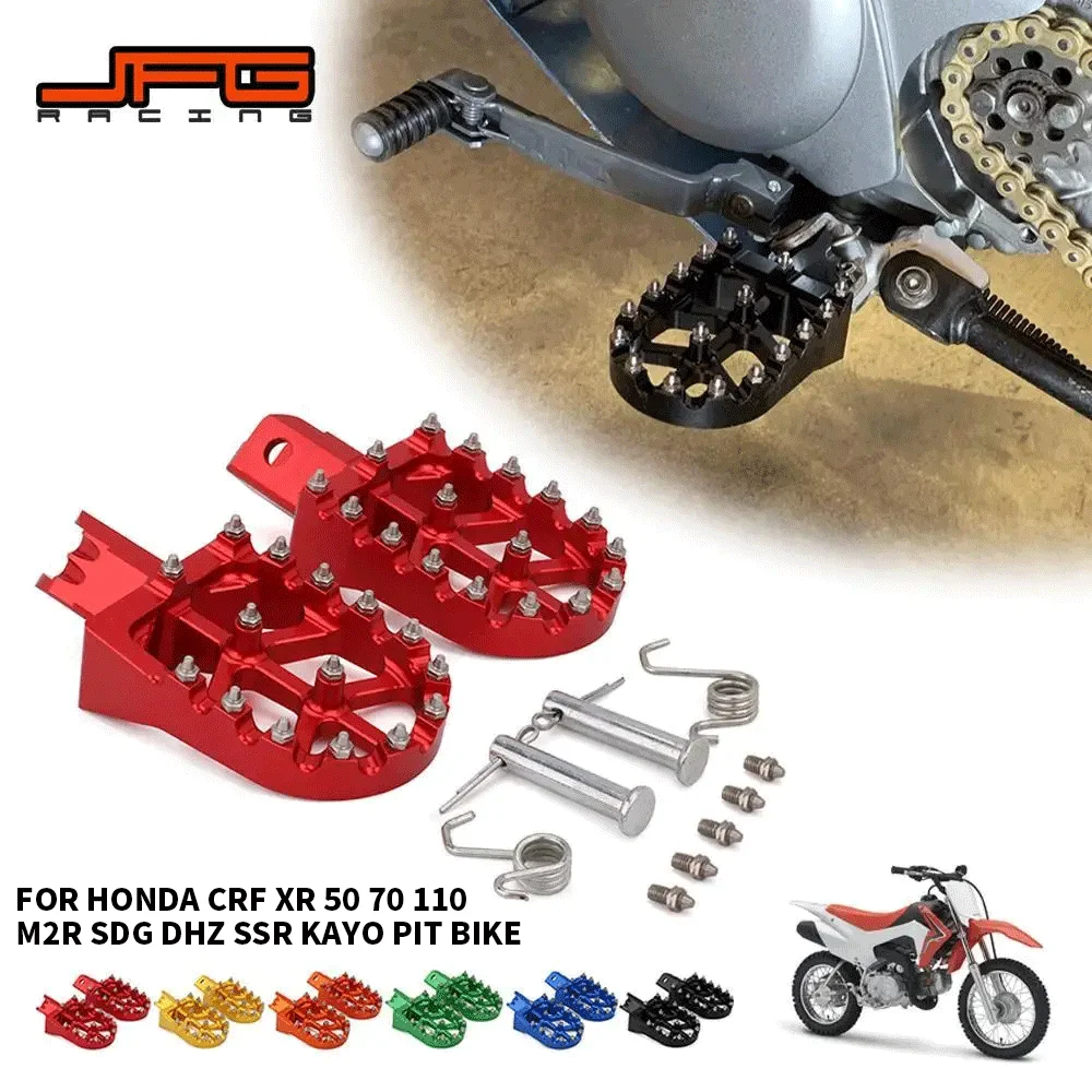 Motorrad Universal CNC Bunte Fußrasten Fußrasten Fußrasten Für HONDA CRF XR 50 70 110 M2R SDG DHZ SSR KAYO Pit Bike