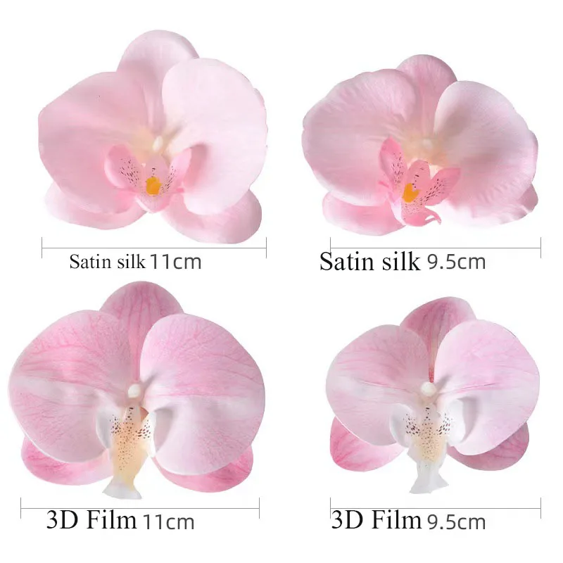 10/50Pcs Artifical Butterfly orchid Flower Head 39/11cm DIY Handmade crafts for bouquet hair clip garland wedding birthday decor