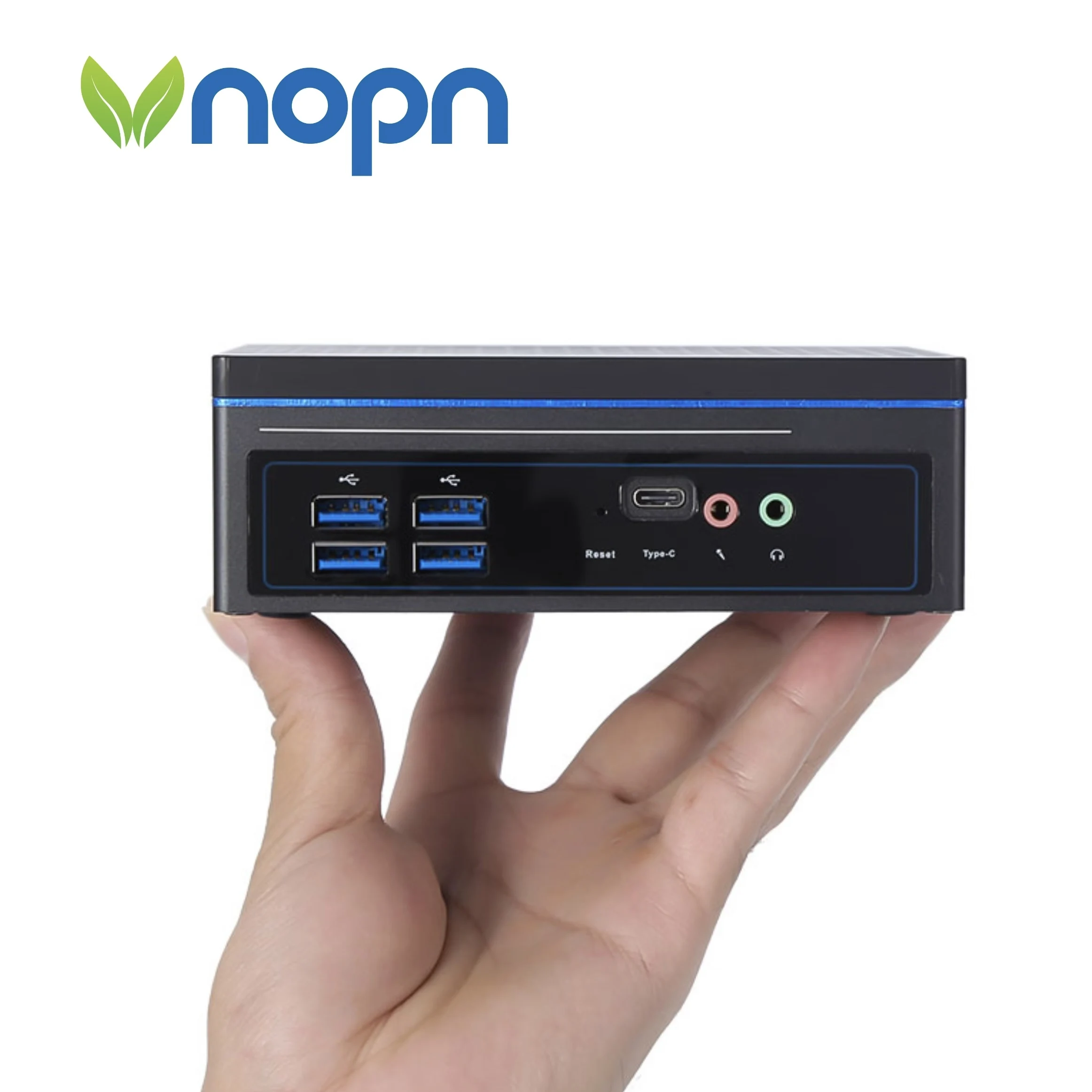 VNOPN 미니 PC 인텔 코어 i3-8130U 윈도우 10 프로 WiFi5 2*GbE LAN TYPE-C 2HDMI+1*VGA 가정용 사무실 비즈니스 게임용 컴퓨터