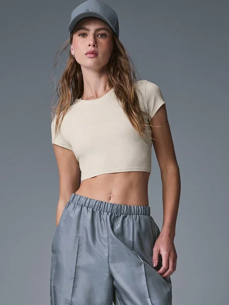 

Летняя белая майка, женский вязаный жилет без рукавов, тренажерный зал, спорт, йога, фитнес, бег, короткие футболки, тонкий укороченный топ Y2k, женская одежда