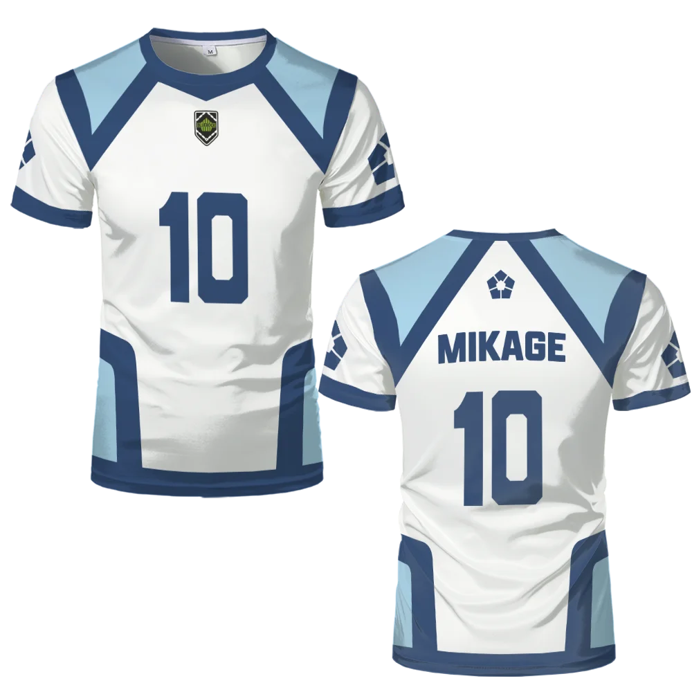 Popular Blue Lock Jersey Nagi Seishiro Uniform 3D Print Anime T-Shirt Summer 2026 New Men Women Cosplay Sports Football Top