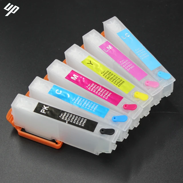 Icbk80l Ic80 Empty Refillable Ink Cartridge For Epson Ep-707a Ep-977a3 Ep-807aw  Ep-807ab Ep-807ar Ep-907f Ep-777a Ep-808 - Ink Cartridges - AliExpress