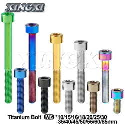 Xingxi Titanium Ti Bolt M6X10 15 18 20 25 30 35 40 45 50 55 60 65mm Stigma Screw For MTB/Road Bicycle Seatpost Headset Brake
